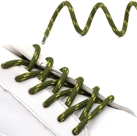 GRAH SANGRAH® (2 Pair) Shoelaces for Hiking Shoes, Outdoor Walking Sneakers, Outdoor Hiking, Climbing, Basketball, Work Boot, Running , Sport Shoes - 120 cm, Army Green Yellow